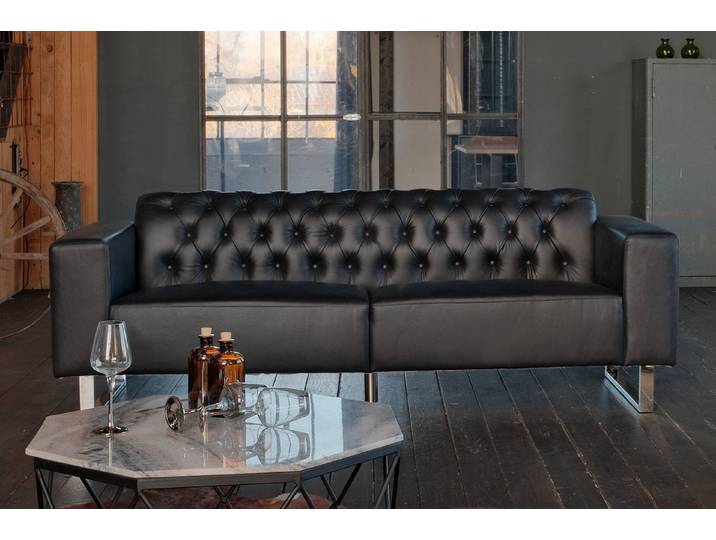 KAWOLA 3-Sitzer NILO, Sofa Couch Leder verschiedene Farben