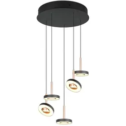 Trio Select LED-Pendelleuchte Guano Metall Coffee