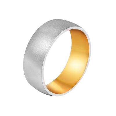 Partnerring AKZENT "Veselko, langlebig" Gr. 70, silber (silberfarbig), Fingerringe, Herren, 70, Edelstahl