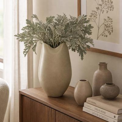 Sagebrook Home Decorative Vase - Brown Ceramic Modern Minimalist, 12 in.