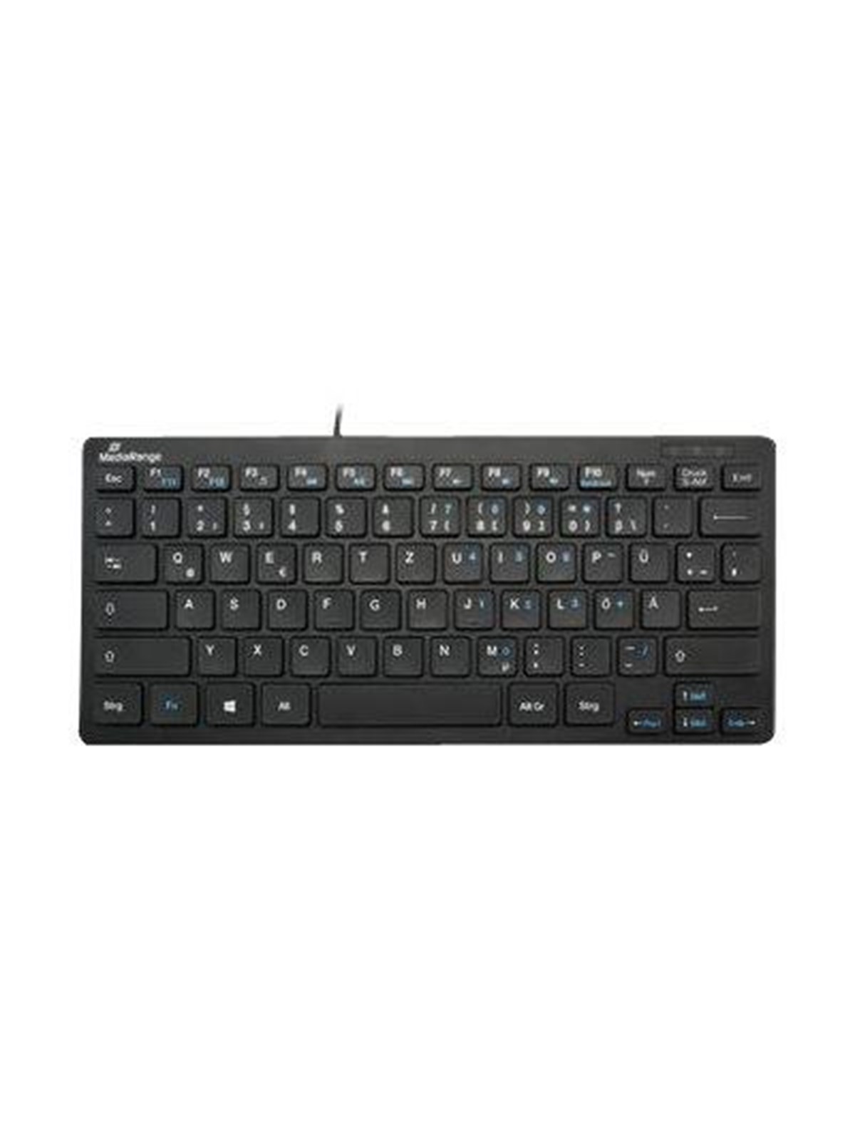 MediaRange MROS112 - keyboard - QWERTZ - black - Tastatur - Schwarz