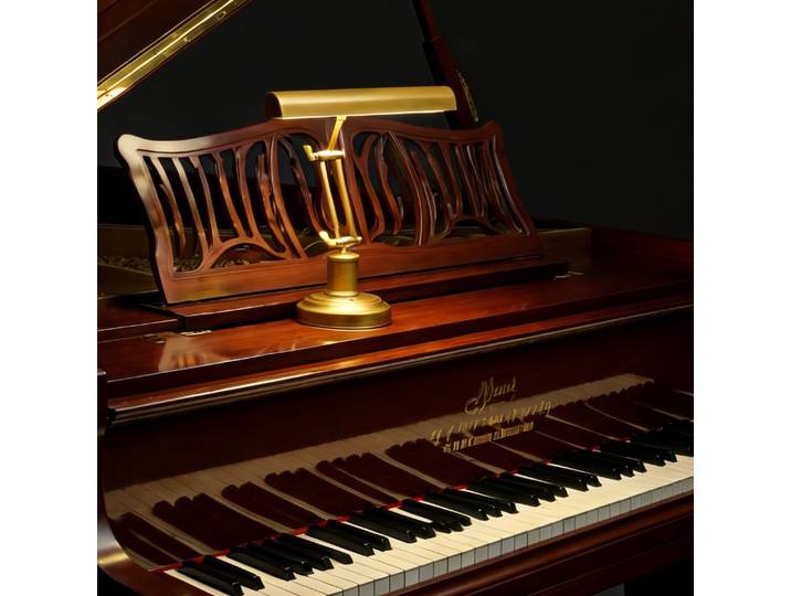 Lampe de piano pour pianos à queue, éclairage vintage pour piano, gradation progressive 3 couleurs, lampe de bureau pliable inclinable pour la lecture, chevet