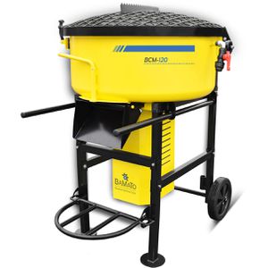 BAMATO Betonmischer BCM-120, Zwangsmischer, 230 V, 1500 Watt, 120 Liter
