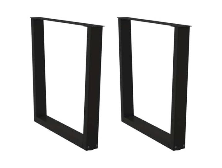 vidaXL Esstisch Beine V-Form 2 Stück Schwarz 90x(72-73,3) cm Stahl
