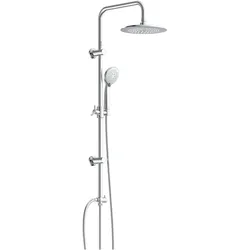 Eisl, Duschsystem, Regendusche Bad Überkopfbrause-Set Chrom zum Kleben Duschsystem Regenbrause DX12009