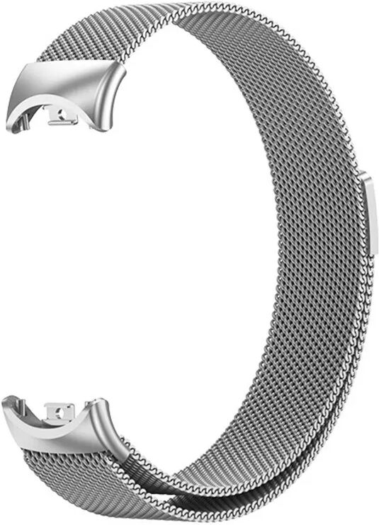 INF Magnetisches Metallarmband kompatibel mit Xiaomi Band 8/9/10 - Offizieller Stil Silber