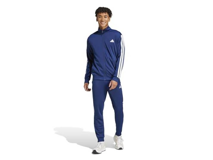 adidas Herren Sportswear Basic 3 Stripes Tricot Track Suit, Dark Blue, S