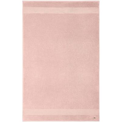 Badetuch LACOSTE "LLECROCO", rosa (rosepal), B:100cm L:150cm, Frottier, Obermaterial: 100% Baumwolle, Handtücher, Badetuch, mit Label-Applikationen
