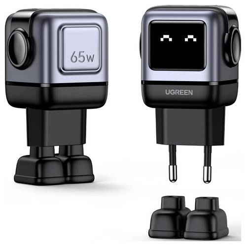 UGREEN Uno RG USB Ladegerät 65W 2x USB-C, 1x USB-A Grau Innenbereich GaN