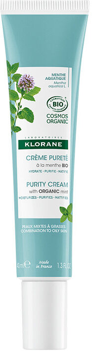Klorane Crème Pureté à la Menthe Aquatique BIO Crème de Jour