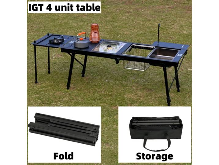 Table IGT de Camping en plein air Igt 4 unités Table Portable en alliage d'aluminium ultraléger bureau de Camping pliant barbecue pique-nique IGT Table nouveau