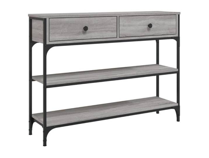 Table Console - GAROSA - BAO - Extensible - Bois d'ingénierie - Gris sonoma - 100x25x75 cm