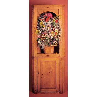 Fototapete PAPERMOON "Flower Ornament - Türtapete", bunt, B:0,9m L:2m, Vlies, Tapeten