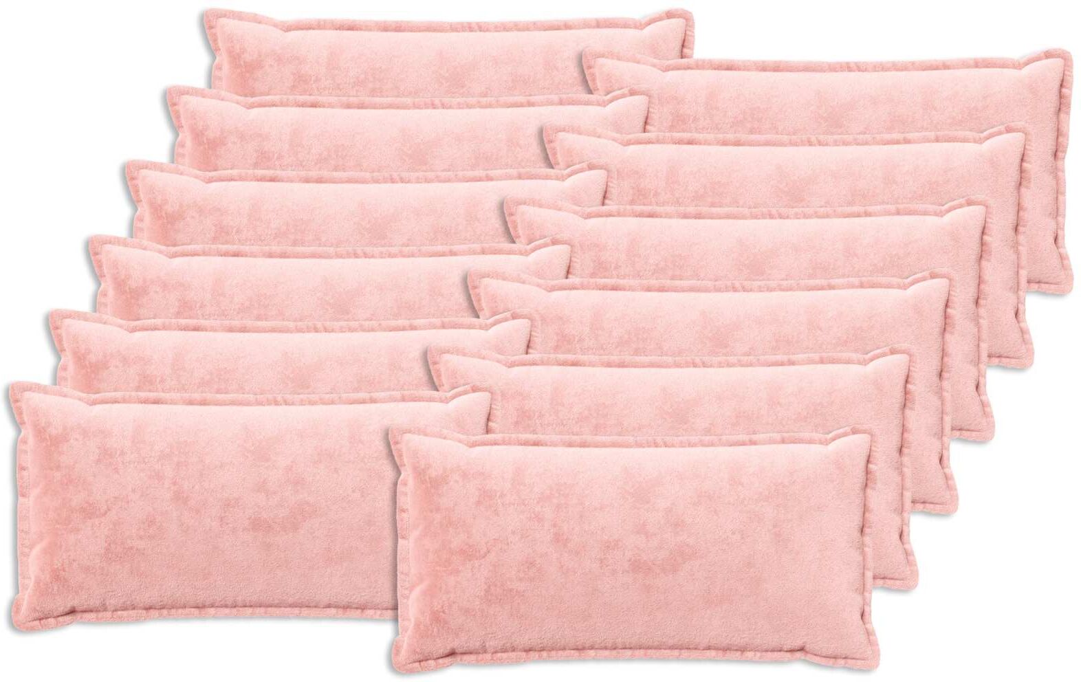 vidaXL Coussin avec oreiller HOUTEN 12 pc Rose Flanelle