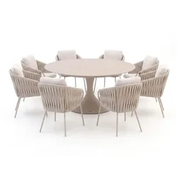 + 10 % Kassenrabatt | SUNS Dolce/Nova ø 170 cm Gartenmöbel-Set 9-teilig