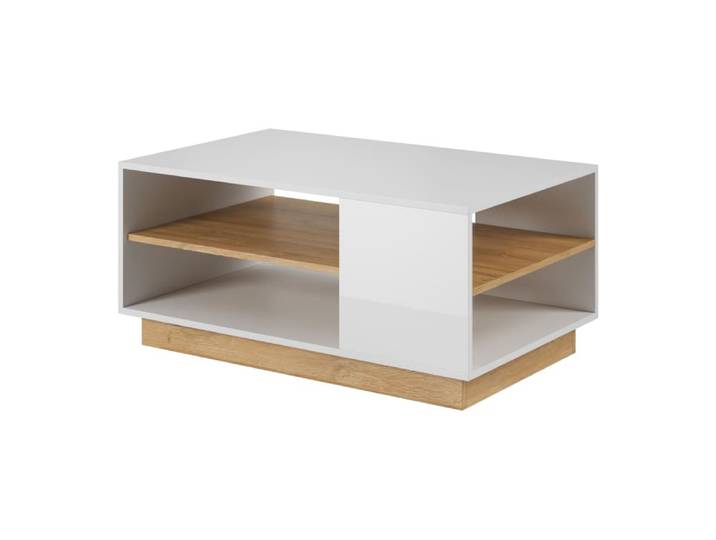 Table basse effet bois Blanc