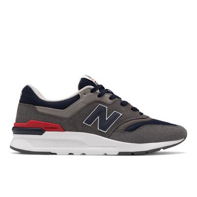 Sneaker NEW BALANCE "997H", Herren, Gr. 45,5, grau (magnet, pigment sm), Leder, Textil, Schuhe Sneaker