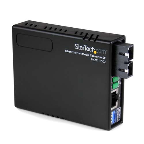 Startech 10/100 Fiber to Ethernet Multi Mode SC 2 km Konverter für 1x 100Base-TX (MCM110SC2EU)