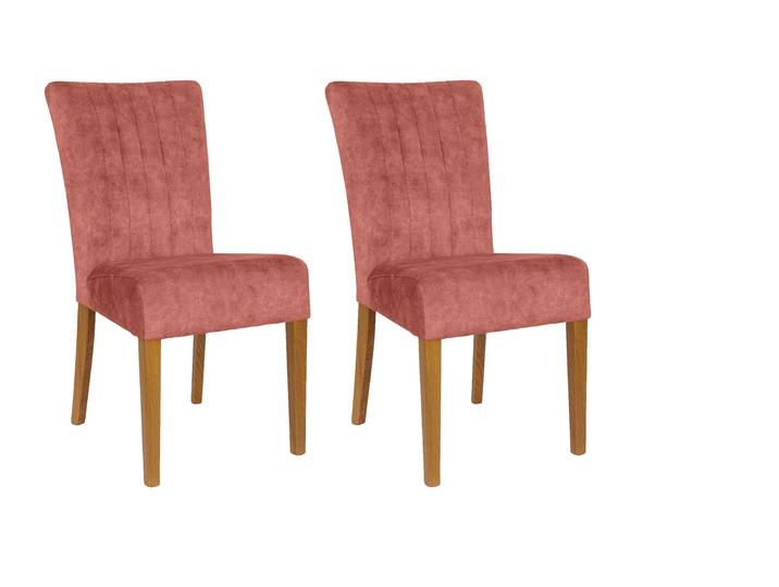 4-Fussstuhl HOME AFFAIRE, rot (natur geölt, mineral rot 5517, natur, amour 5517), B:46cm H:93cm T:64cm, Massivholz, Polyester, Stühle, 4-Fussstuhl, vertikale Nähte in der Rückenlehne