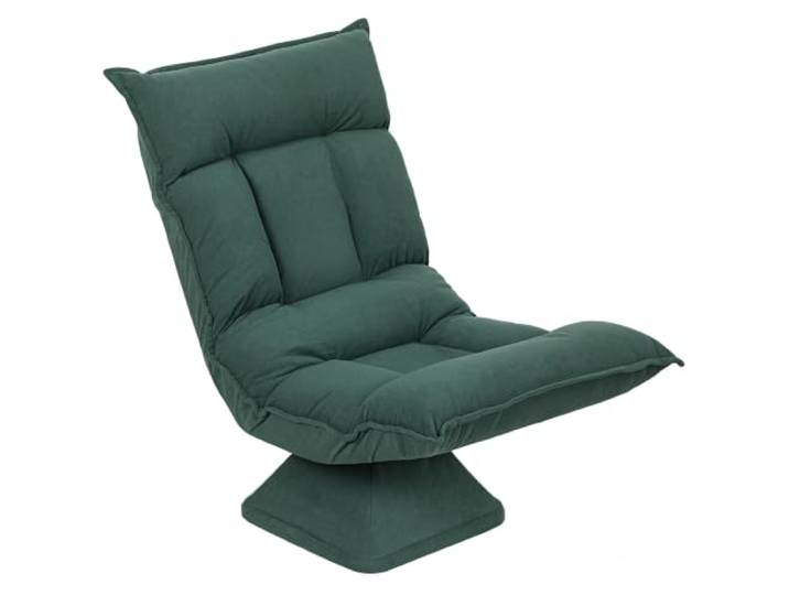 HOMCOM Bodenstuhl 360° Drehbar, 5-Fach Verstellbar, Klappbar, Grün Bodensessel mit Rückenlehne, Bodensofa, Meditationsstuhl, Gepolstert, Lazy Sofa, Wohnzimmer, Gaming, Lesen