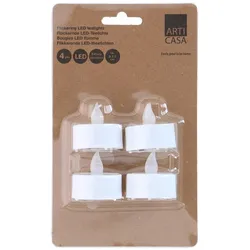 Arti Casa, LED Kerzen, LED-Teelicht Flackernd Ø3,7cm (4x)
