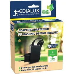 Edialux, Tiervertreiber, Netzadapter f?r Ultraschall-Repeller mit 1 m Kabel und 10 m Verl?ngerungskabel
