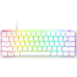 Razer Huntsman V3 Pro Mini White (analoge Switches) - E-Sport-Tastatur im 60% Layout mit analogen optischen Switches, weiß (DE Layout)