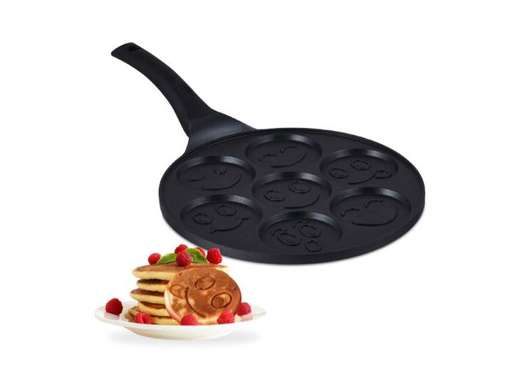 Relaxdays Pancake Pfanne mit Gesichtern