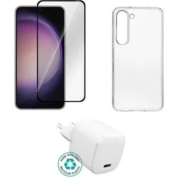eSTUFF Kit for Samsung Galaxy S25. (Samsung Galaxy S25), Smartphone Schutzfolie, Transparent
