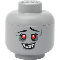 LEGO Storage Head "Zombie", klein, Aufbewahrungsbox grau