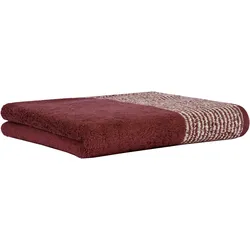 CAWÖ Handtuch - Luxury Home, C Two-Tone, Walkfrottier Bordeaux / 50x100cm