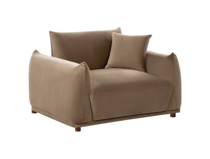 SESSEL Samtstoff Braun Jubek