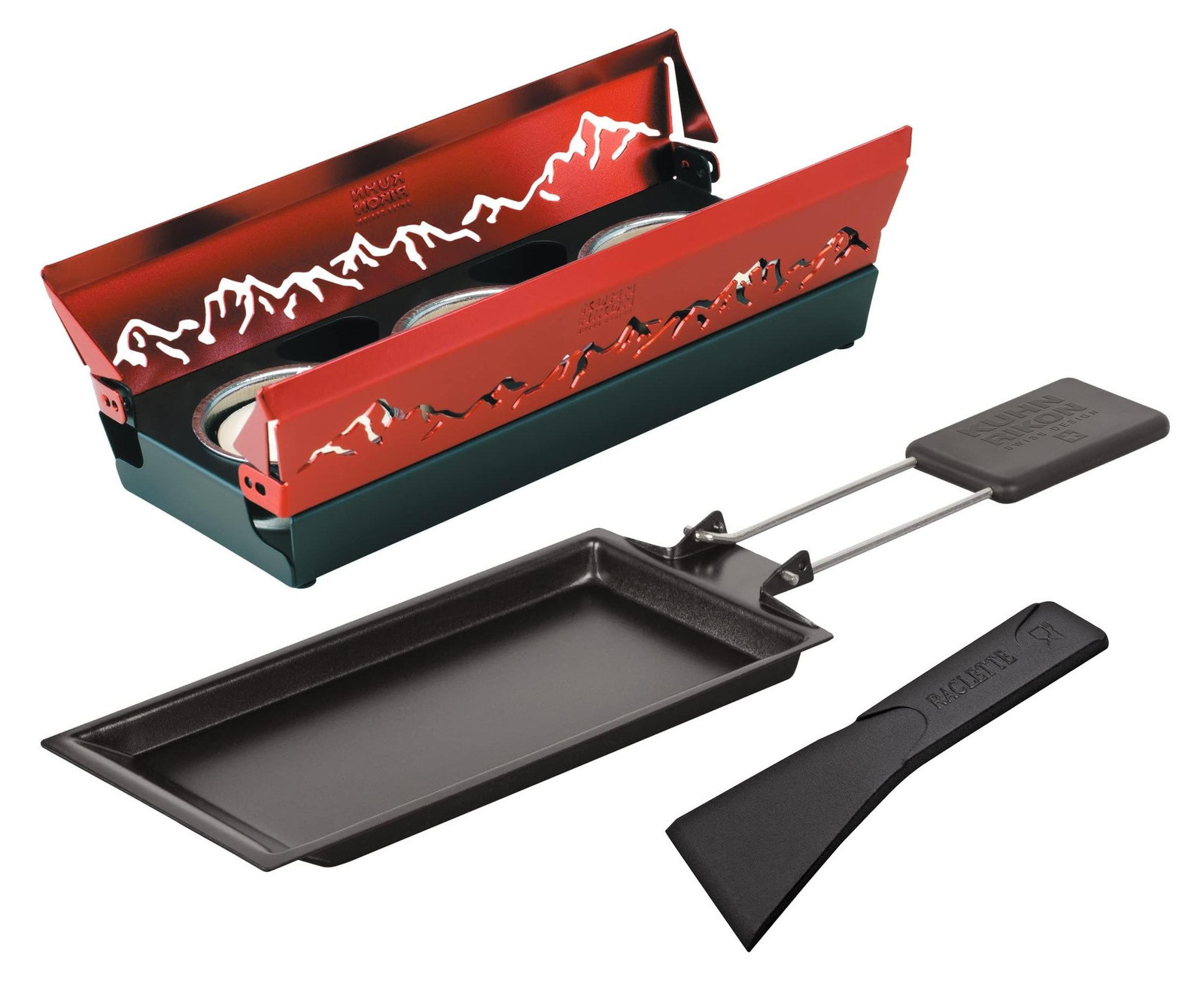 Kuhn Rikon Raclette set mini met kaarsverlichting rood