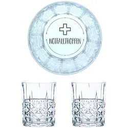 Nachtmann Whiskyglas mit Gravur Notfalltropfen, 2er Set