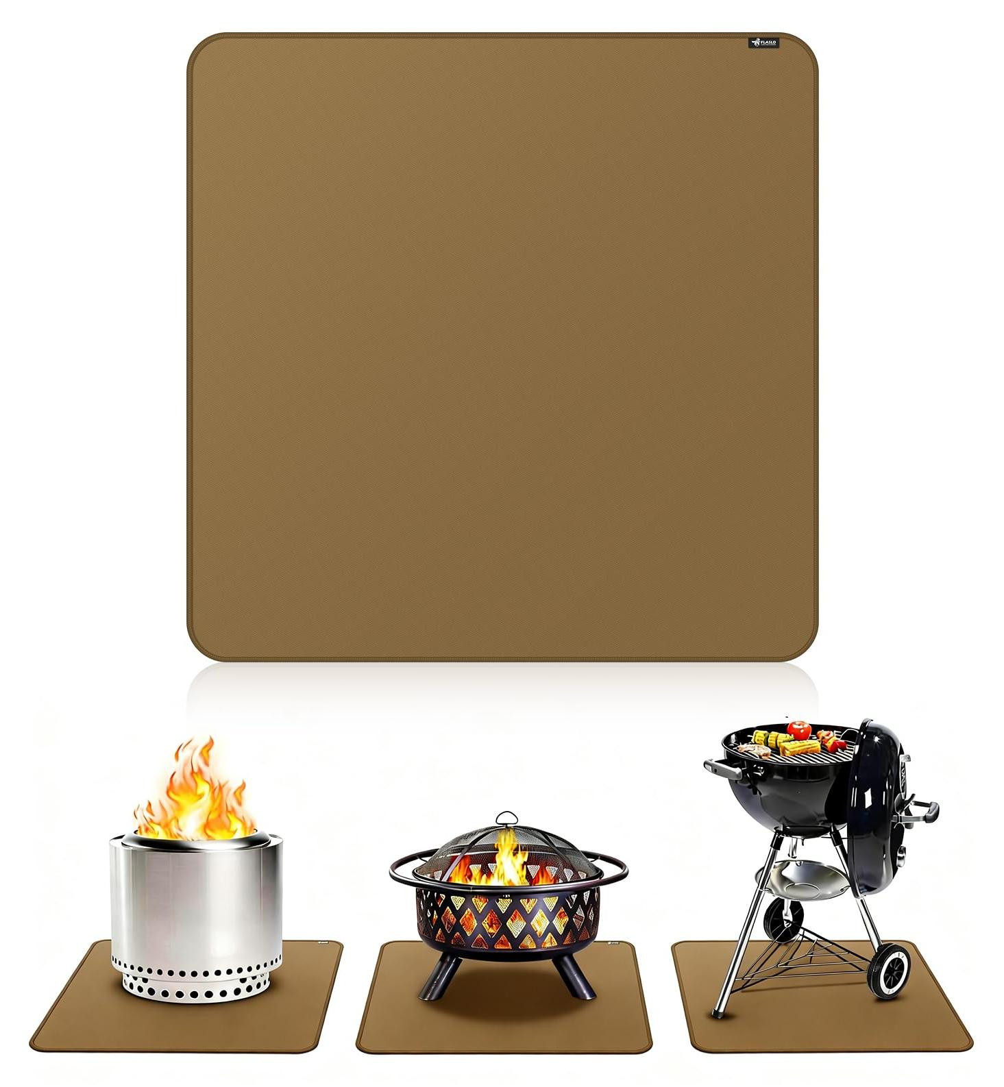 Lustrens Heavy-Duty Ondergrillmat 59 inch, Brandwerende en Waterdichte Grillpad