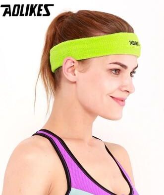 Uplift Picks AOLIKES Cotton Sports Sweatband Headband green