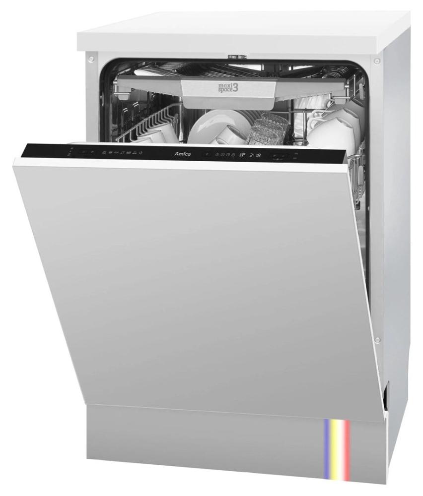 Amica DIM64C7EMONqH, Voll integriert, Standardgröße (60 cm), Weiß, Schwarz, Tasten, LED
