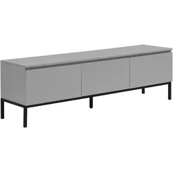 FineBuy, TV Möbel, Lowboard 150 cm Grau TV Schrank Schublade Fernsehkommode Stauraum Fernsehschrank (150 x 37 x 46 cm)
