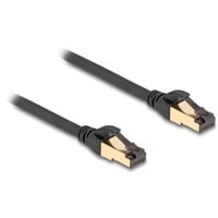 RJ-45 Netzwerkkabel Cat.6a S/FTP, mit Cat.7 Rohkabel schwarz, 0,5 Meter, 600 MHz, Industrie- und Outdoor-tauglich