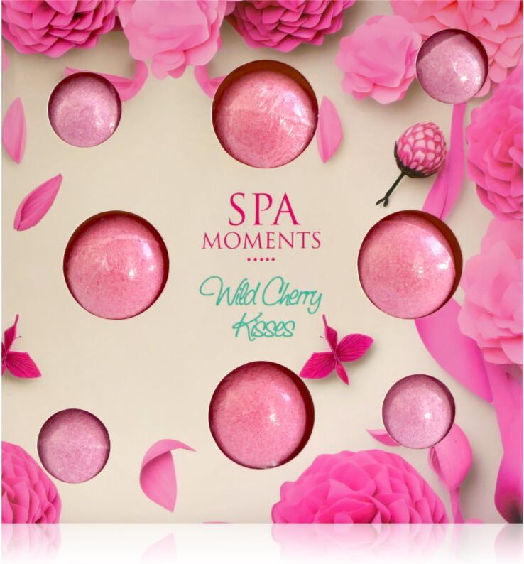 Spa Moments Wild Cherry Kisses fizzy bath bombs