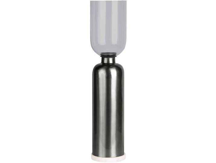 Kerzenhalter KAYOOM Bodenkerzenhalter Shyam 225 , schwarz, B:16cm, Marmor, Metall, Kerzenhalter, Kerzenhalter, Bodenkerzenhalter aus Metall, Marmor-Sockel, Windlicht aus Glas