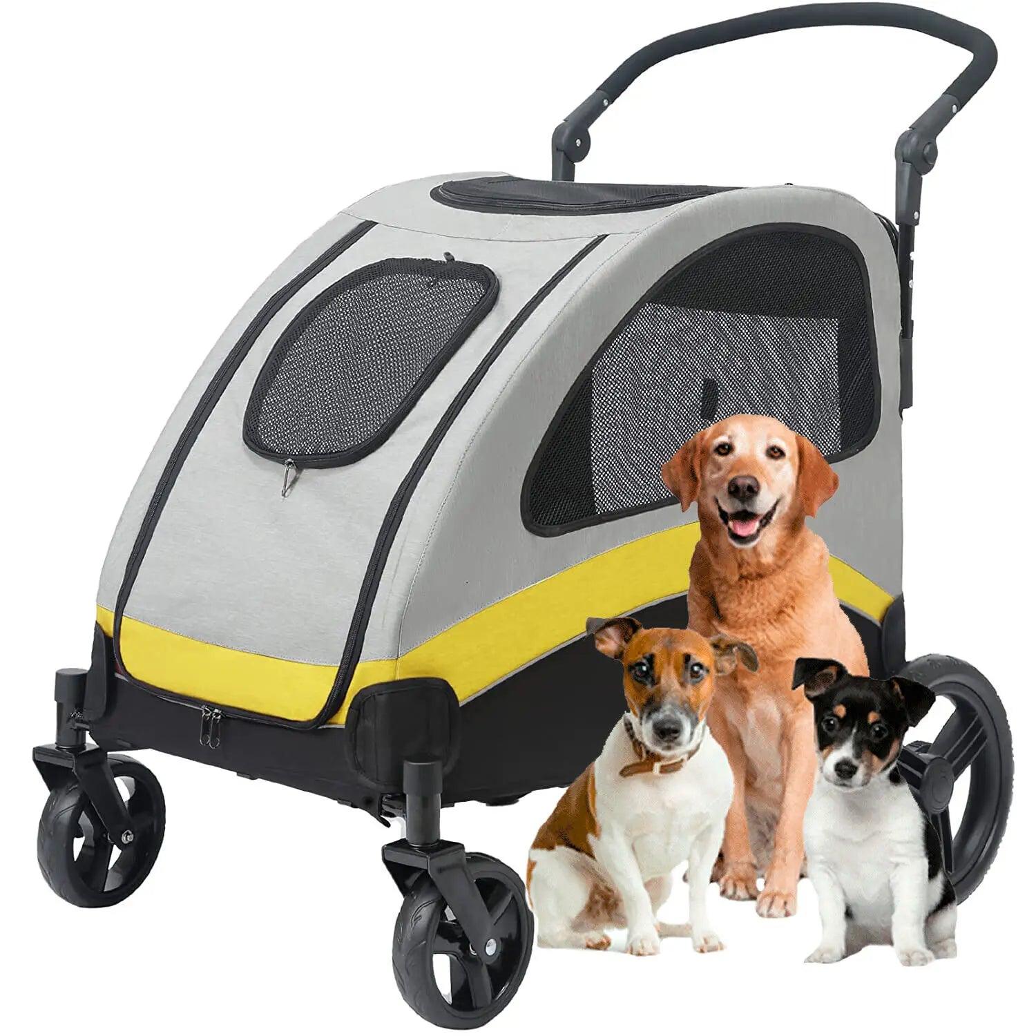 Hundebuggy - Hundeanhänger - Fahrradanhänger - Hundeanhänger - Kinderwagen (für Hunde) - Klappbar