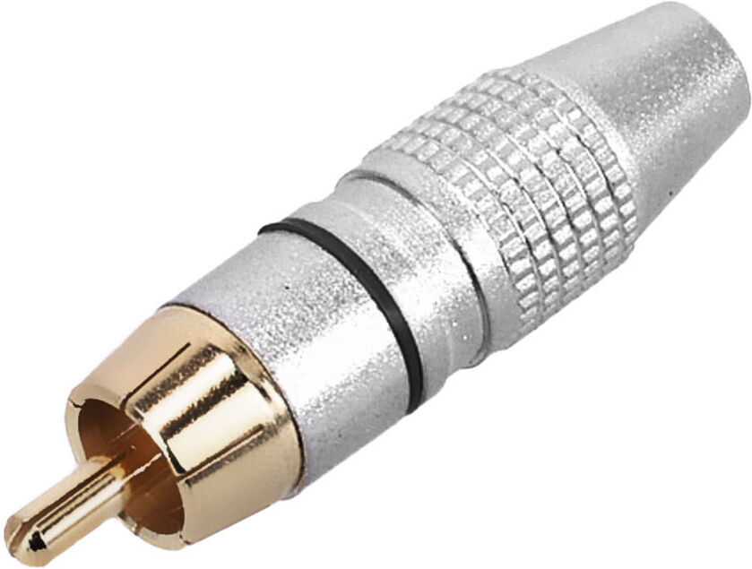 Adam Hall Connectors 4 Star Cr2 Blk - Rca-Stecker Mit Schwarzem Code-Ring