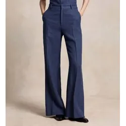 Polo Ralph Lauren für Damen. 211B17586001 Beaton Hose aus Leinen und Baumwolle in Blau (38), Lässig, Klassisch, Marine