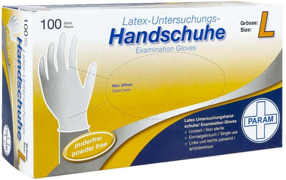 Handschuhe Einmal Latex puderfrei L