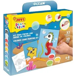 JOVI Bastelset »Play & Fun Sand Painting Kit Oceans« beige