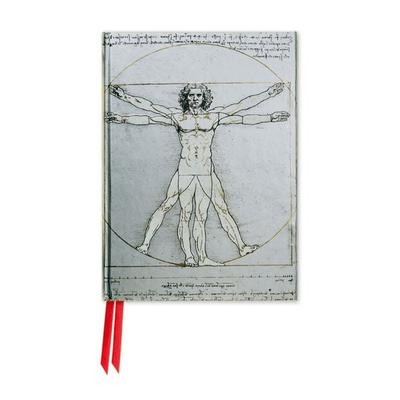 Premium Notizbuch DIN A6: Leonardo da Vinci, Vitruvianischer Mensch