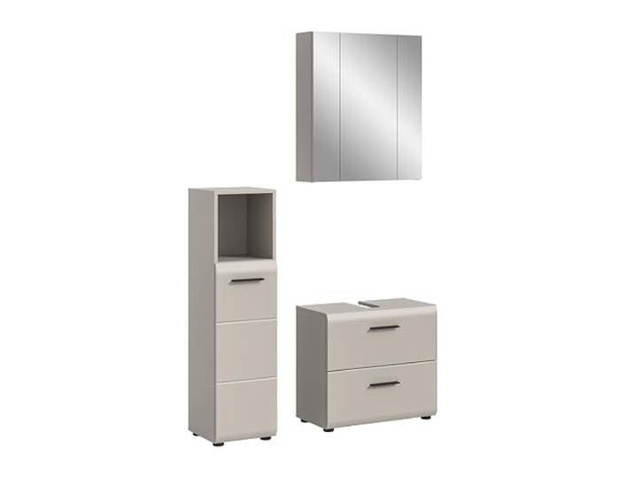xonox.home – Badkombination Ice 105x185x30 cm in Kaschmir Melamin & matt – Elegantes Set für das Badezimmer – Zeitloser Stil, hochwertige Verarbeitung & einfache Montage inkl. Aufbauanleitung