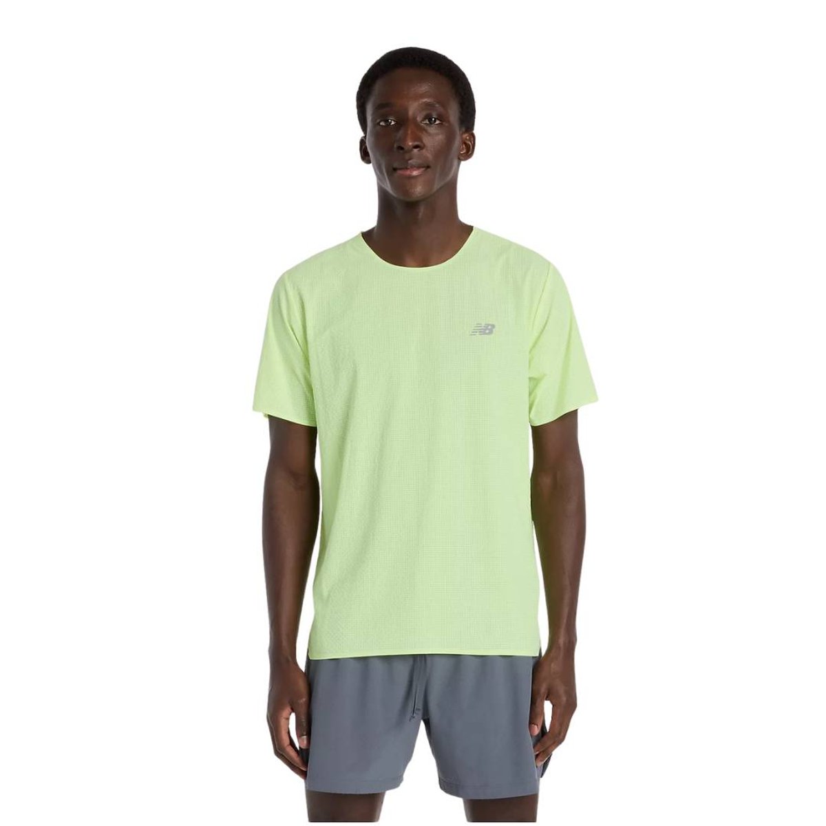 Camiseta New Balance Race Day Ultra Light Verde, Tamanho XL Homem