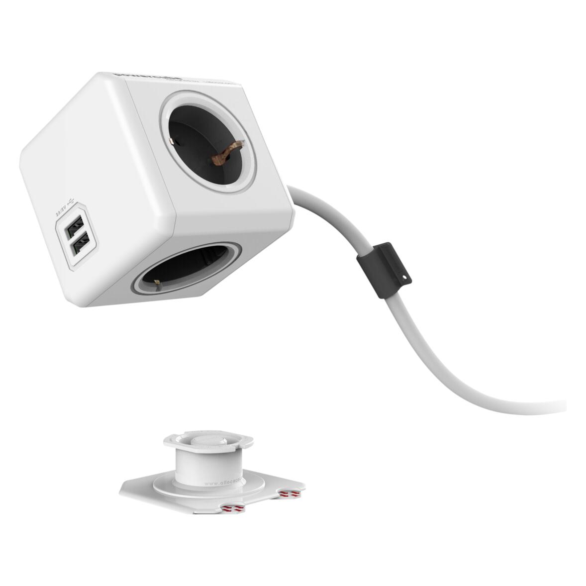 Allocacoc PowerCube Extended USB-Typ F (4x, USB-A, 3 m) (1407/DEEUPC)